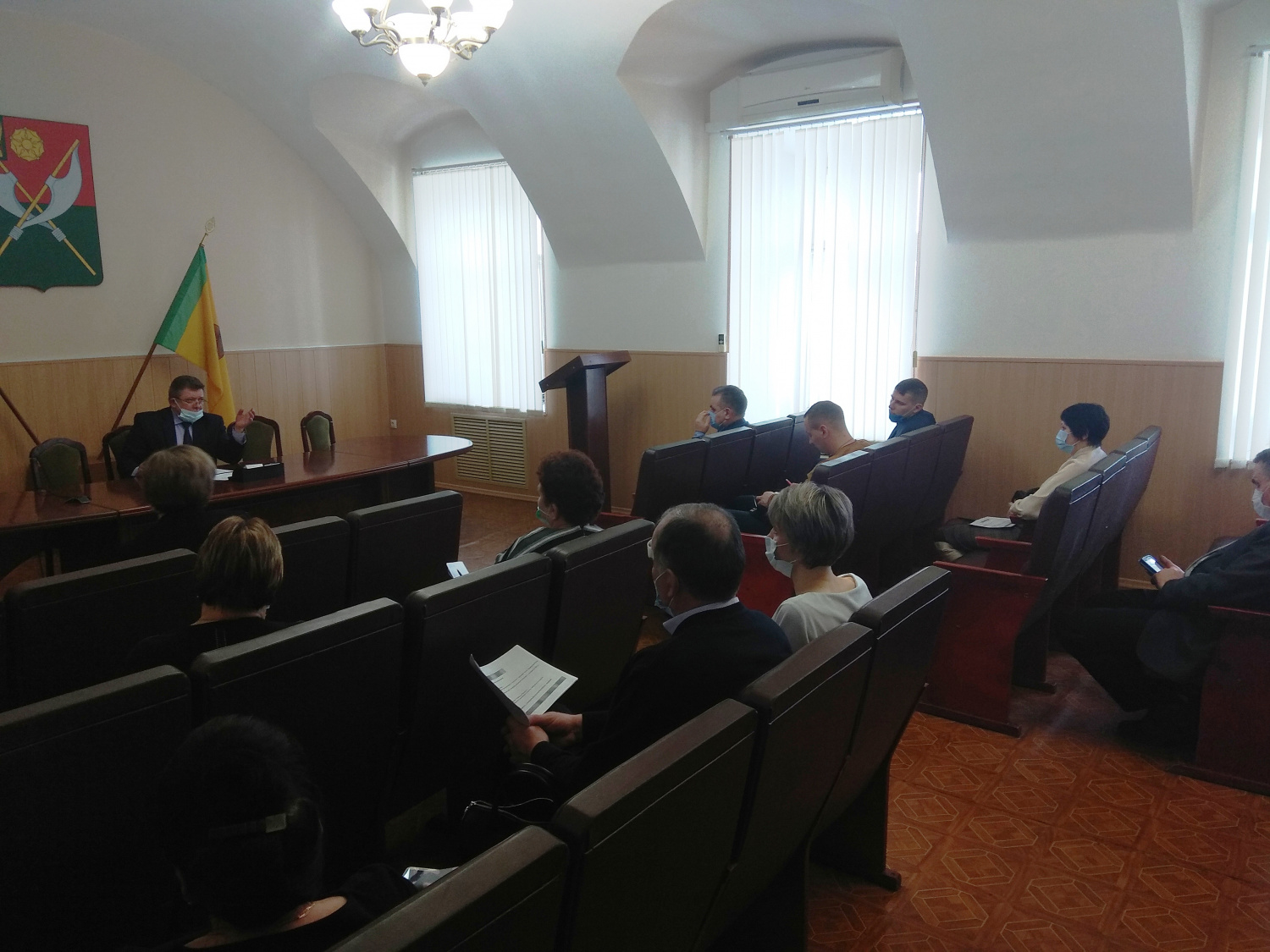 В администрации Мокшанского района Н.Н.Тихомиров провел совещание