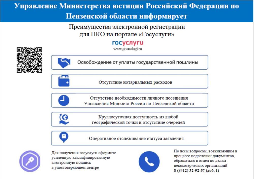 Преимущества электронной регистрации для НКО на портале "Госуслуги".