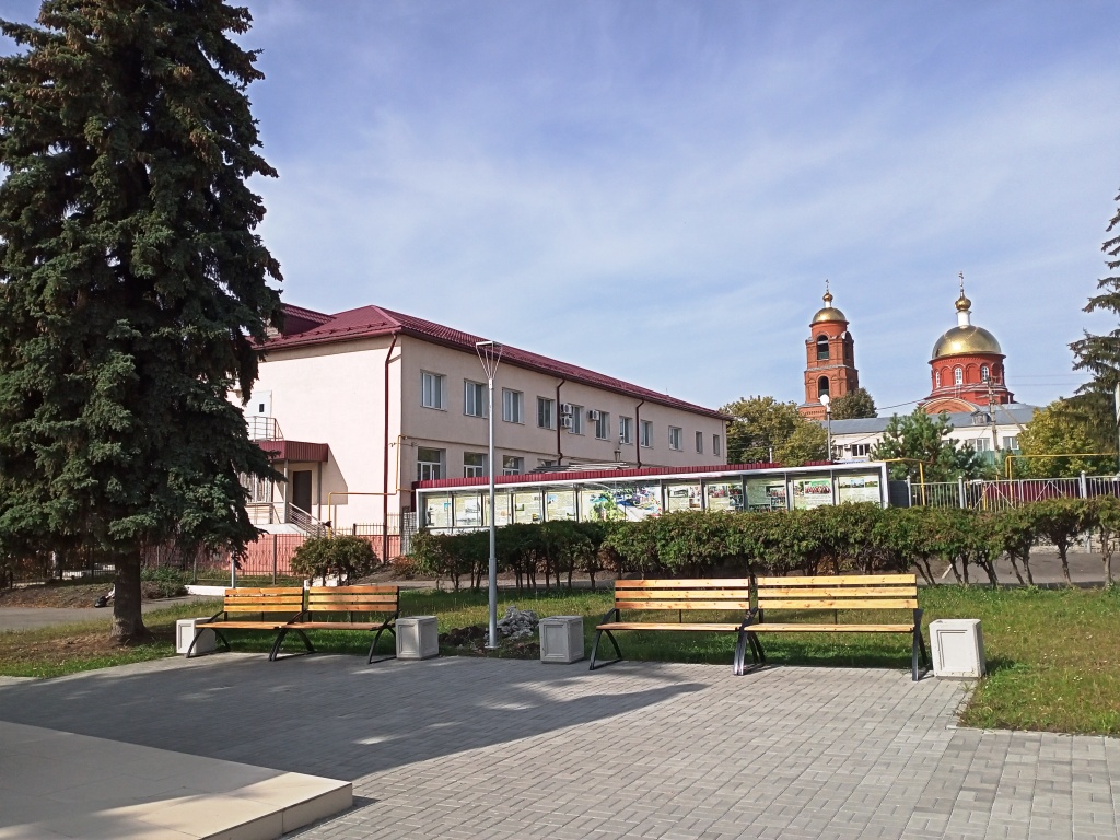 Объект благоустройства программы "Формирование комфортной городской среды" -  площадь им. В.И. Ленина в р.п. Мокшан