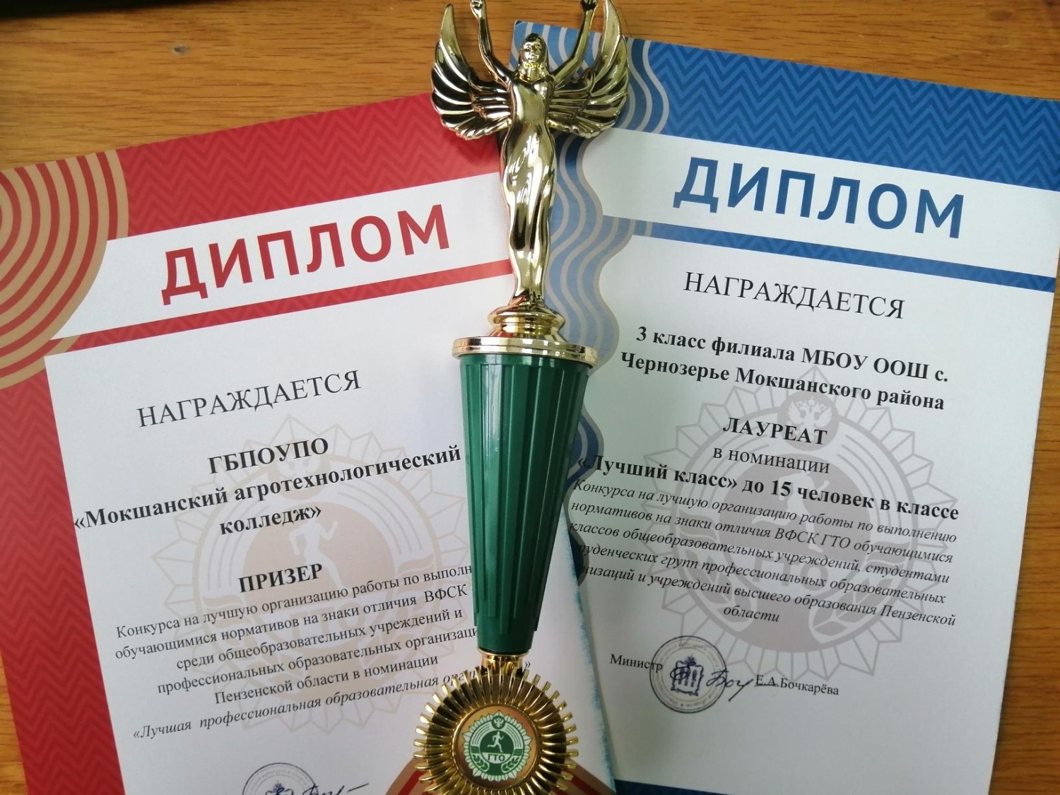 Получена награда призера областного конкурса на лучшую организацию работы по выполнению обучающимися нормативов на знаки отличия ВФСК «ГТО» среди профессиональных образовательных организаций Пензенской области Получена награда призера областного конкурса на лучшую организацию работы по выполнению обучающимися нормативов на знаки отличия ВФСК «ГТО» среди профессиональных образовательных организаций Пензенской области