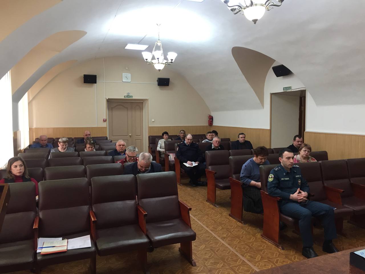 14.03.2023 в зале администрации Мокшанского района провели заседание паводковой комиссии .