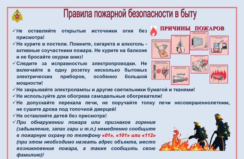Правила пожарной безопасности в быту