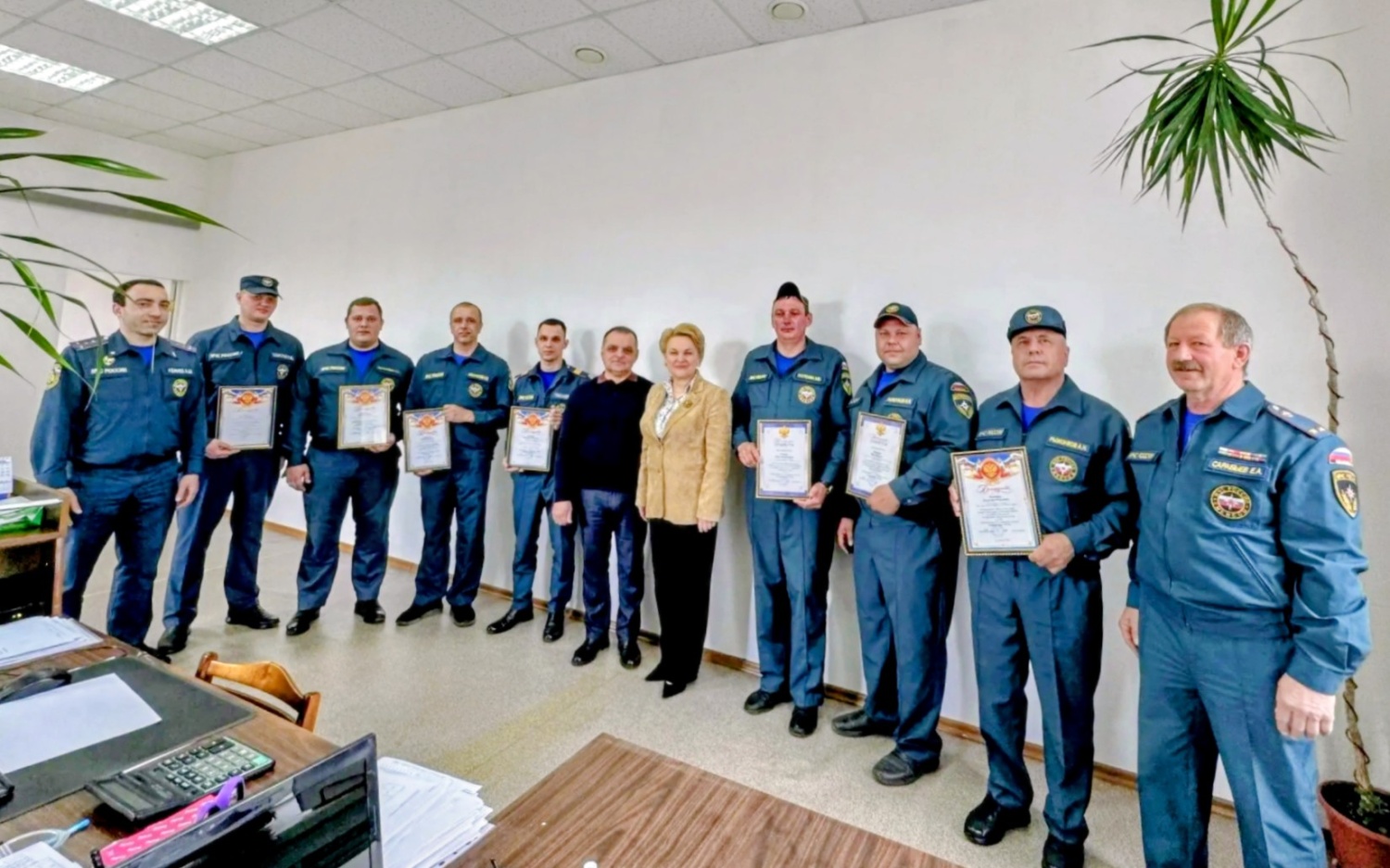 Глава Мокшанского района Алевтина Решетченко поздравила огнеборцев района с профессиональным праздником