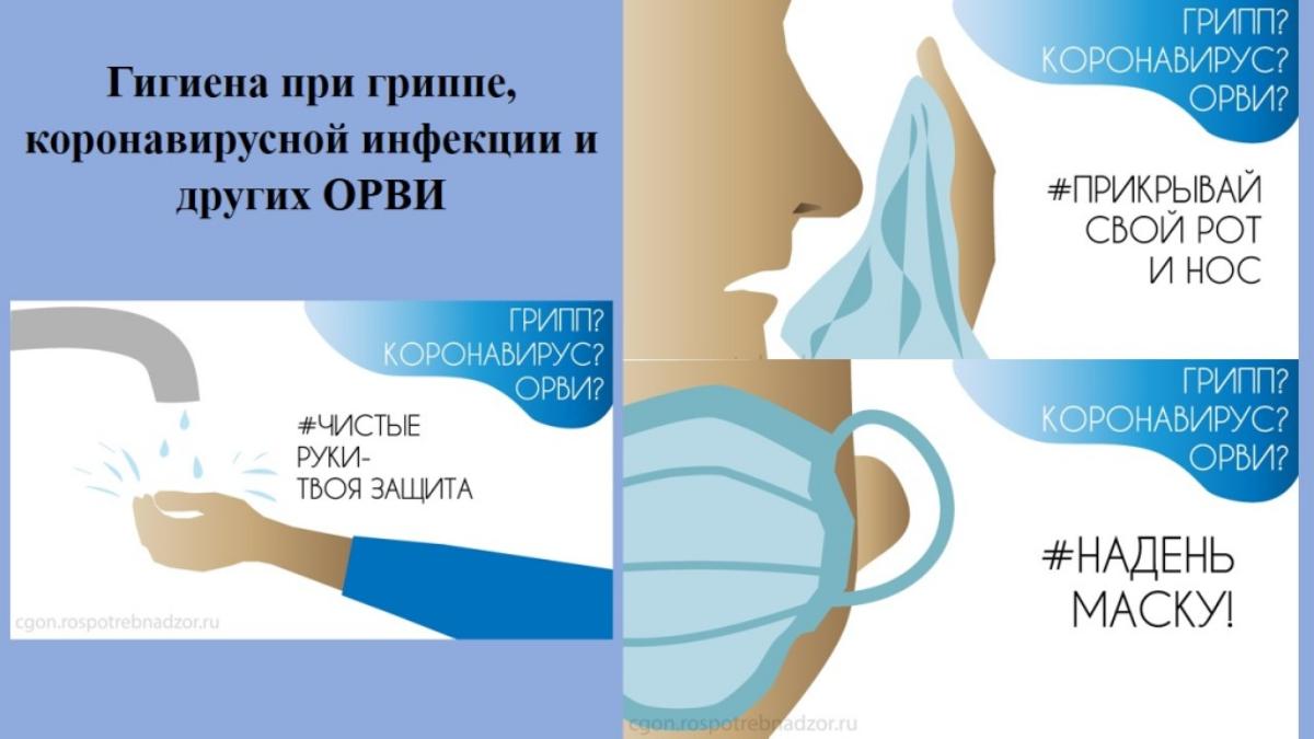 ГИГИЕНА ПРИ ГРИППЕ, КОРОНАВИРУСНОЙ ИНФЕКЦИИ И ДРУГИХ ОРВИ