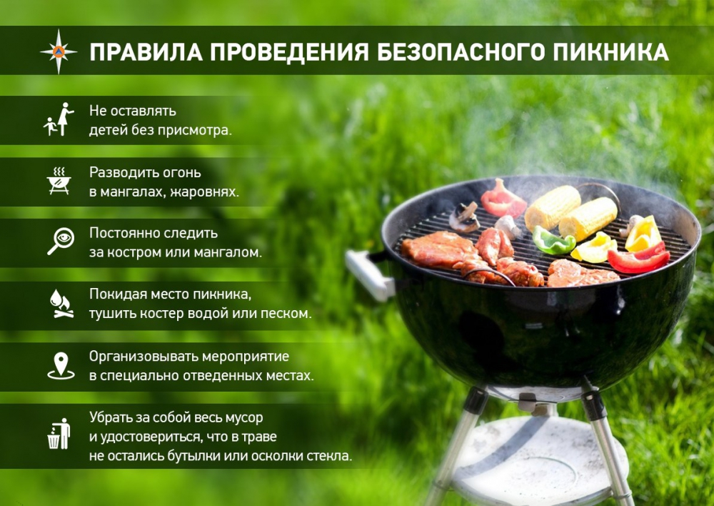 Правила пожарной безопасности во время отдыха на природе