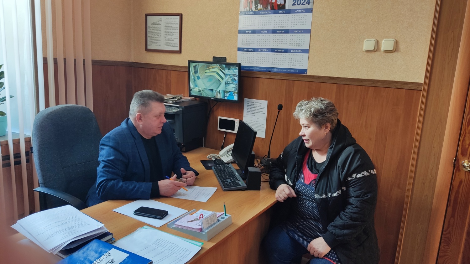 Глава Мокшанского района Н.Н.Тихомиров провел очередной прием граждан.