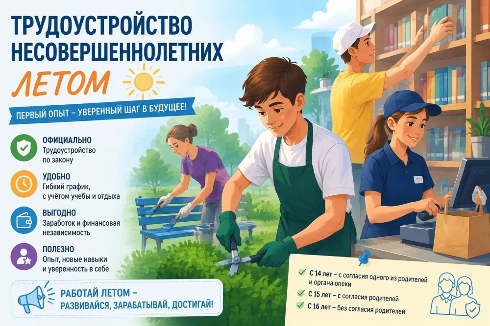 Трудоустройство несовершеннолетних в 2026 году: полное руководство для работодателя Трудоустройство несовершеннолетних в 2026 году: полное руководство для работодателя