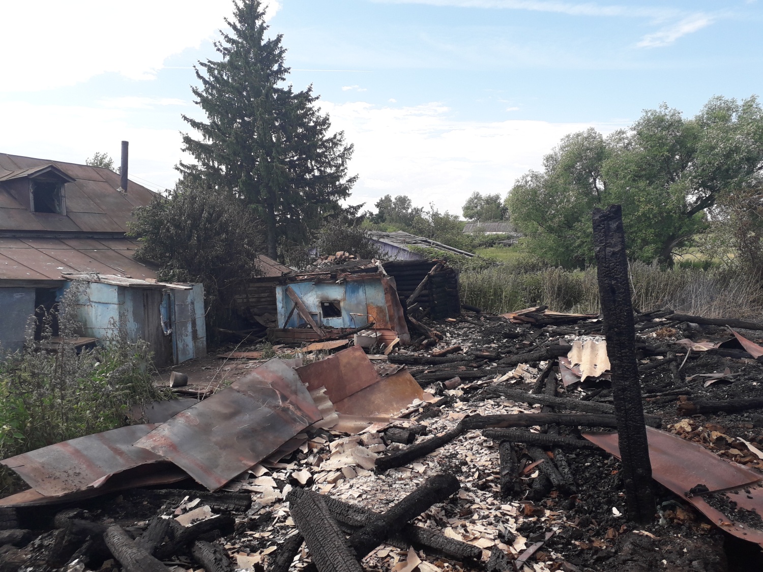 10 июля 2022 года произошел пожар в надворных постройках, расположенных в Мокшанском районе