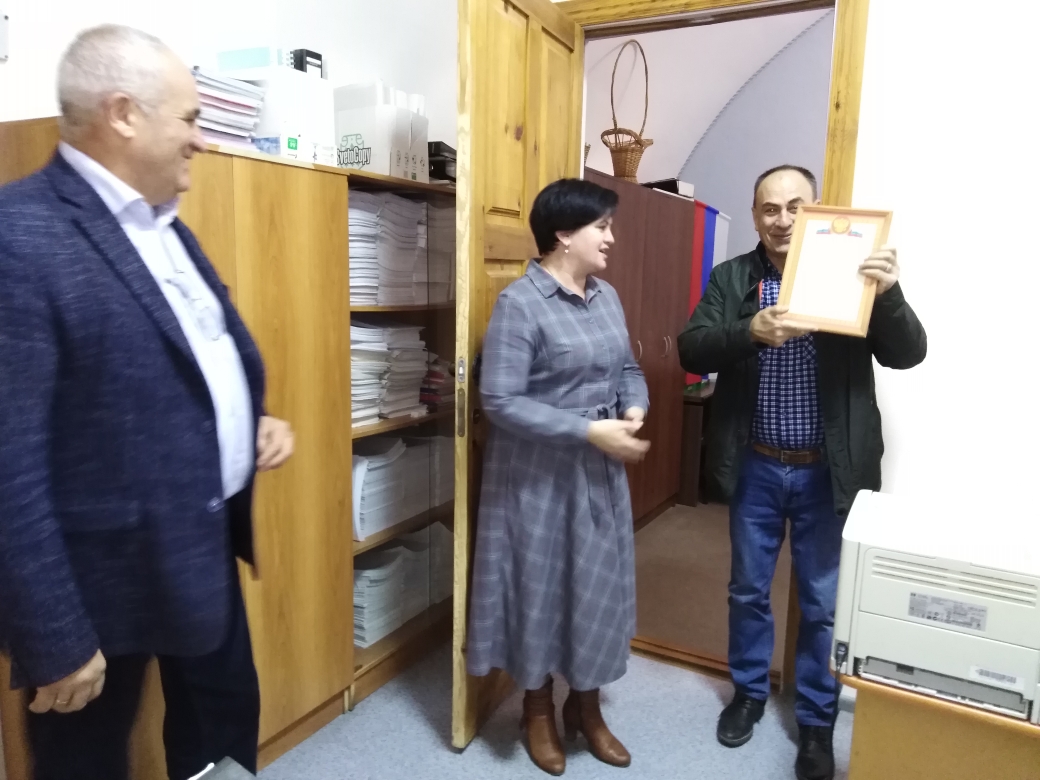 Благодарность Администрации Мокшанского района за оказанную спонсорскую помощь