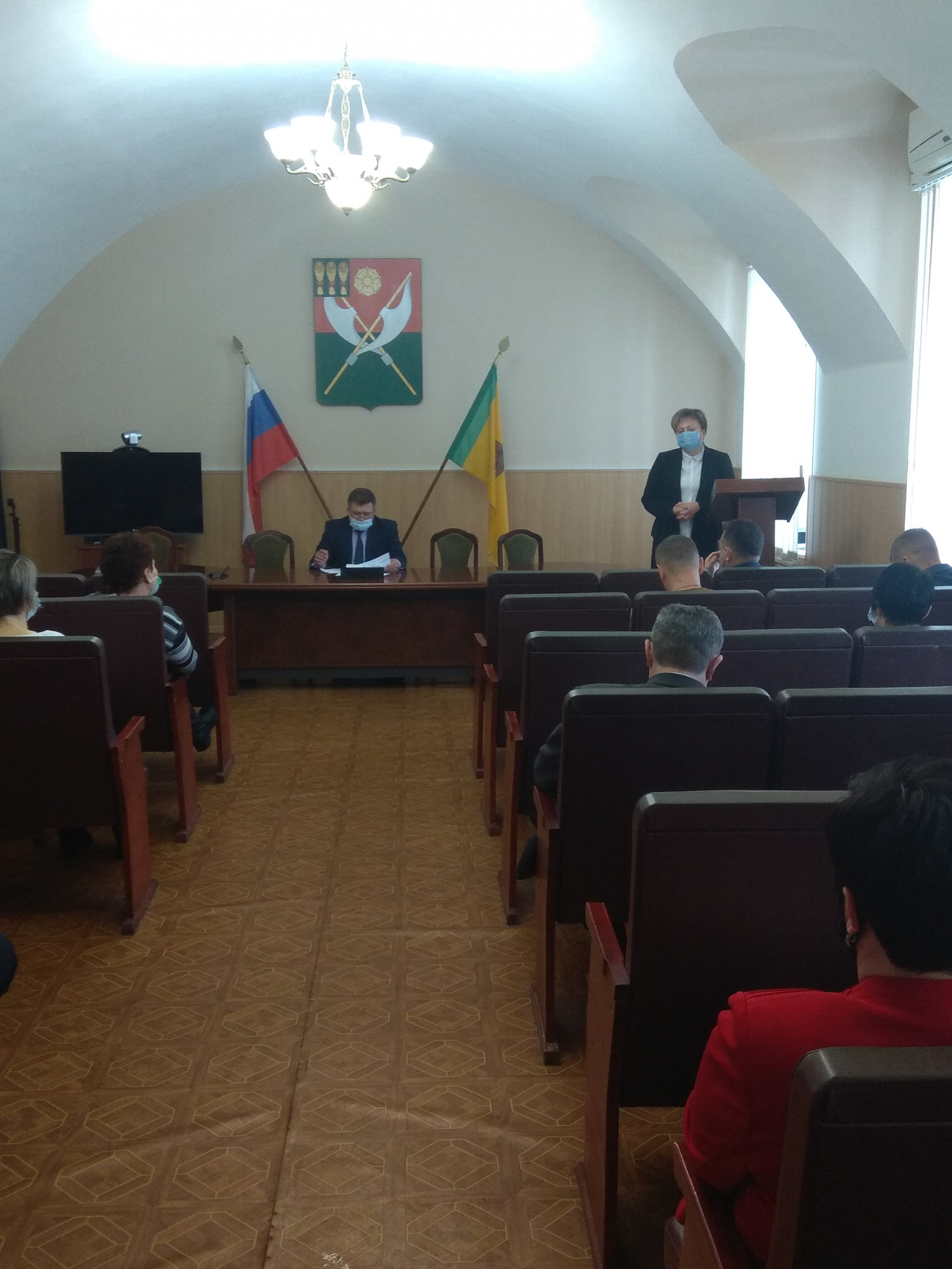 В администрации Мокшанского района Н.Н.Тихомиров провел совещание 