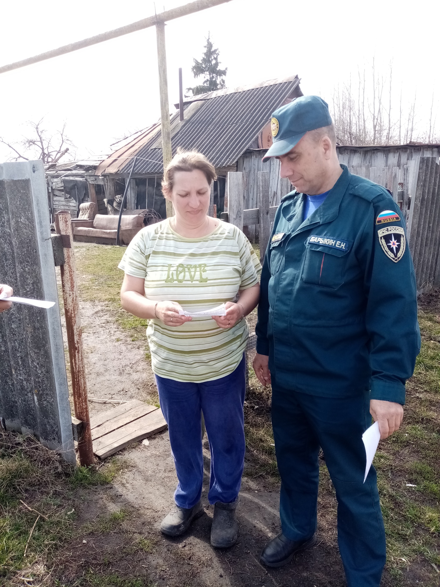Профилактический рейд  по пожарной безопасности на территории населенных пунктов Мокшанского района Пензенской области 