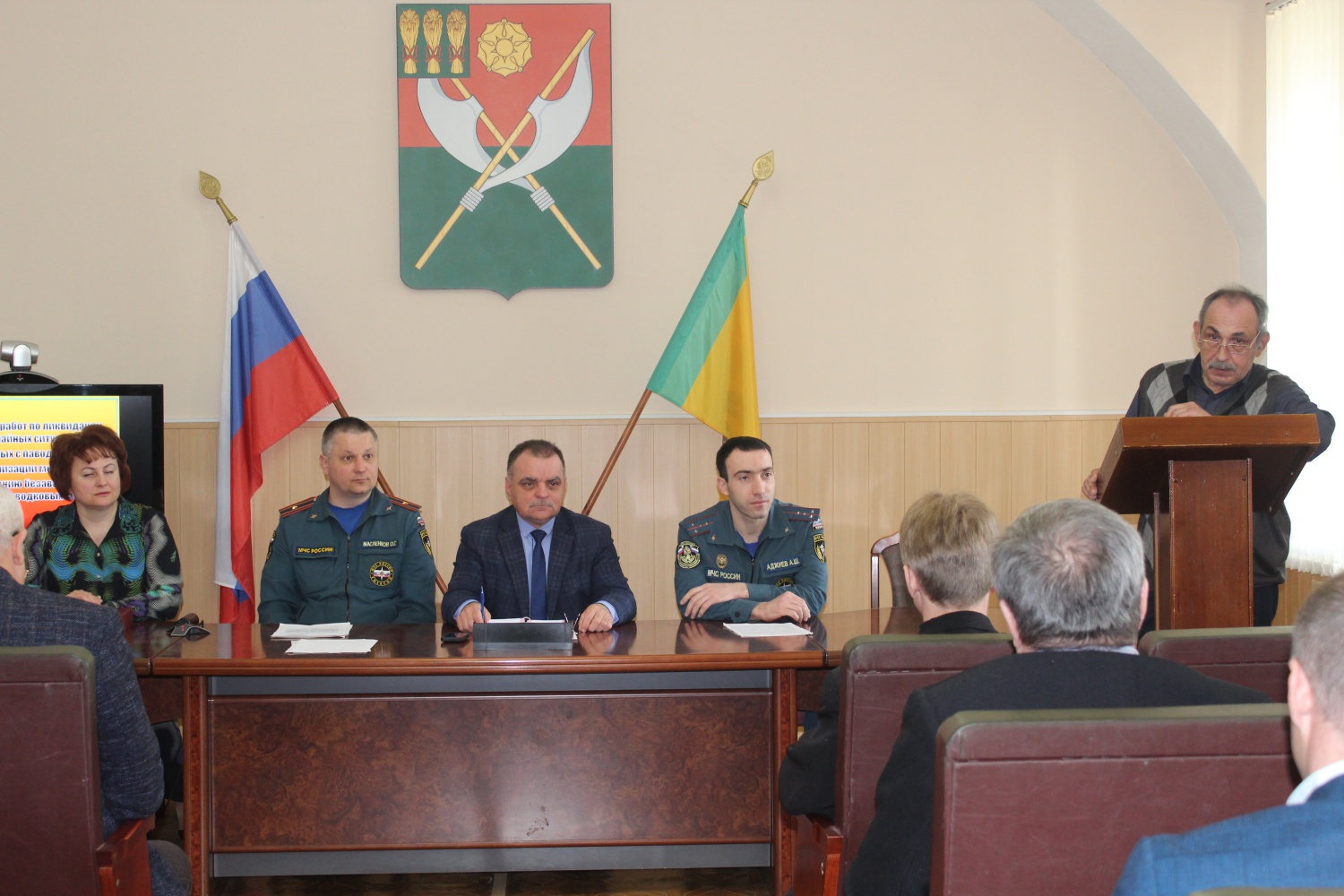 В период с 12 по 14 апреля проводилось Всероссийское командно-штабное учение (КШУ) по отработке вопросов ликвидации чрезвычайных ситуаций, возникающих в период пропуска весеннего половодья, а также возникновения ландшафтных (лесных) пожаров.