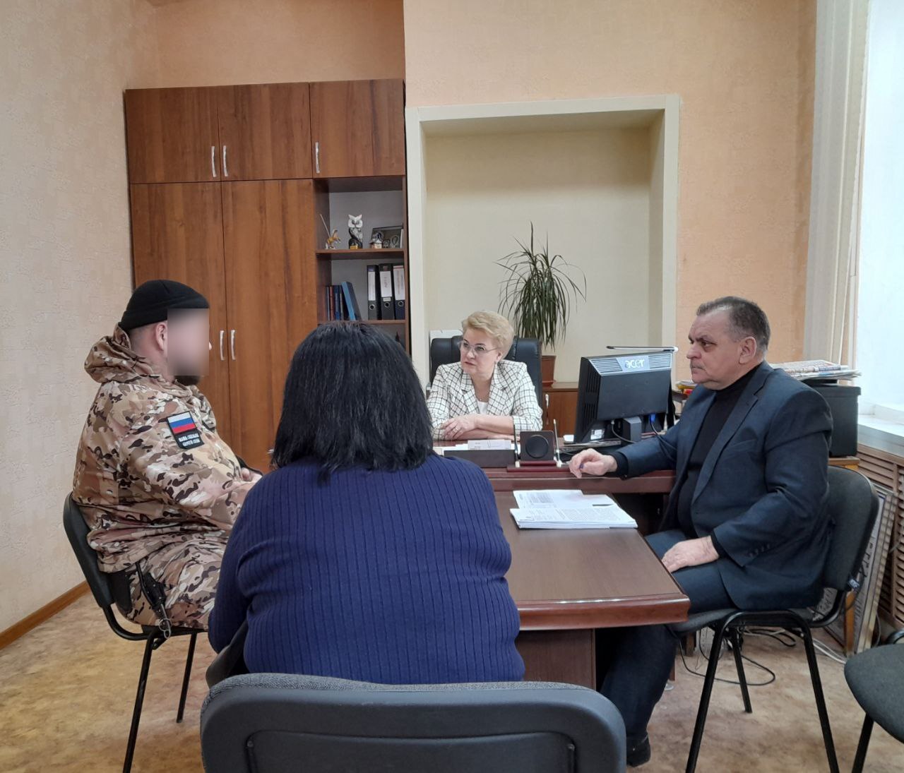 Глава Мокшанского района Решетченко А.В. встретилась с участником специальной военной операции
