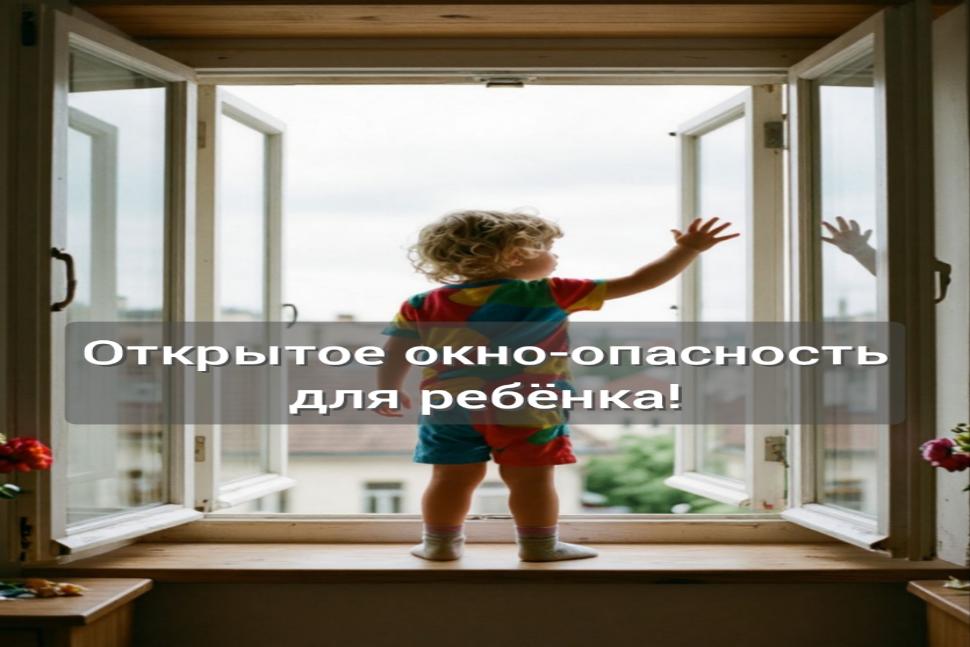 ОТКРЫТОЕ ОКНО - ОПАСНОСТЬ ДЛЯ РЕБЕНКА!!!
