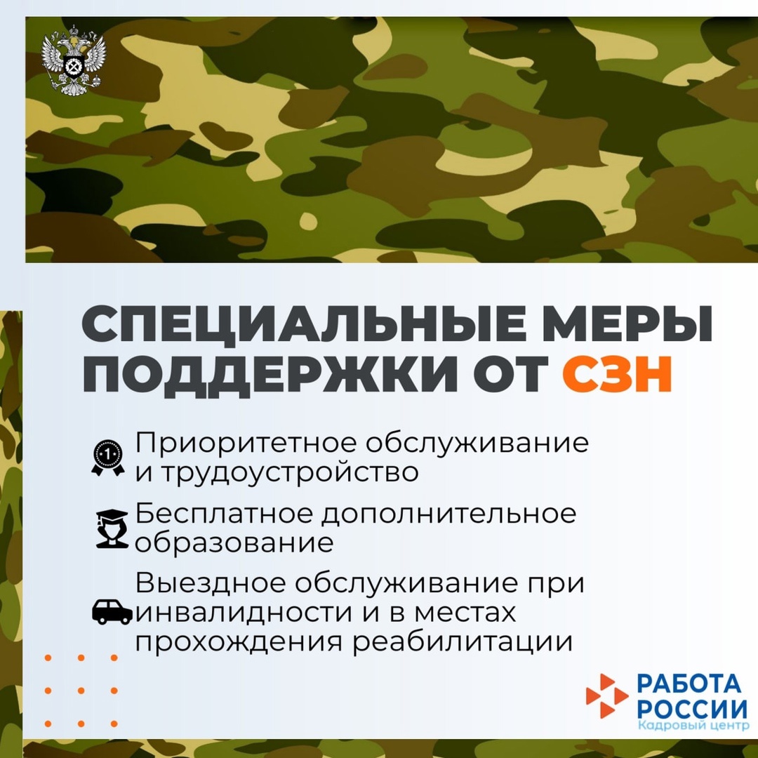Роструд запустил на портале «Работа России» раздел «Трудоустройство и развитие карьеры ветеранов/участников СВО» Роструд запустил на портале «Работа России» раздел «Трудоустройство и развитие карьеры ветеранов/участников СВО»