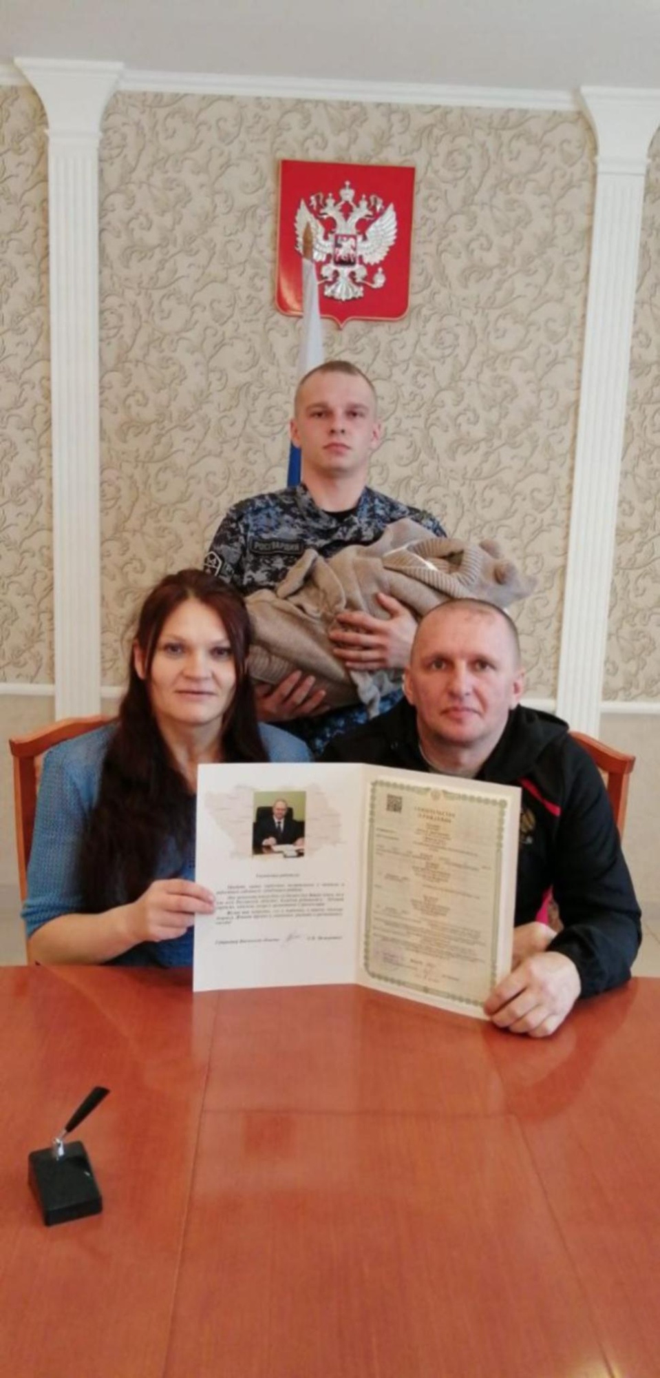 В территориальном отделе ЗАГС Мокшанского района состоялась торжественная регистрация рождения ребёнка