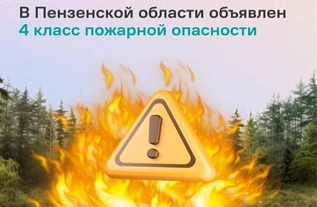 С 14 по 18 мая 2026 года на территории Пензенской области введен желтый уровень пожарной опасности С 14 по 18 мая 2026 года на территории Пензенской области введен желтый уровень пожарной опасности