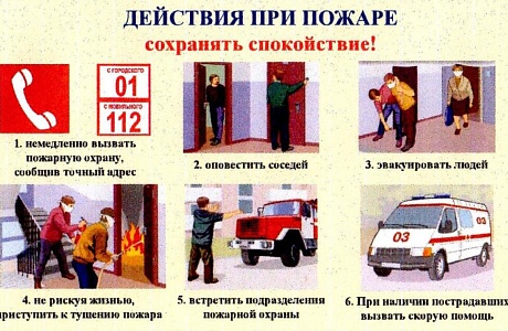 Действия при пожаре 