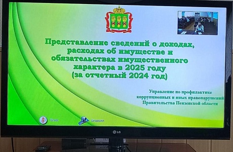 В администрации Мокшанского района состоялся семинар-совещание в режиме ВКС в рамках декларационной кампании 2025 года