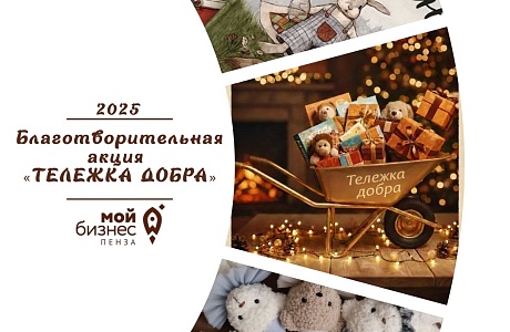 Центр «Мой Бизнес» в Пензе приглашает всех принять участие в предновогодней акции «Тележка добра»