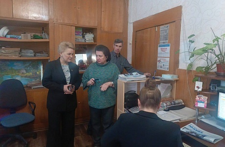 Глава Мокшанского района Решетченко А.В. встретилась с коллективом редакции районной газеты «Сельская правда»