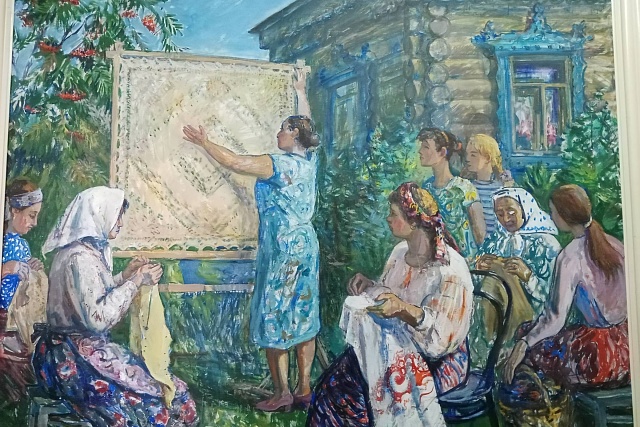  Дому культуры с. Подгорное была подарена картина И.Ф. Аристовой «Рукодельницы»