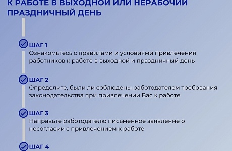 Что делать, если работодатель неправомерно привлекает работника к работе в выходной или нерабочий праздничный день