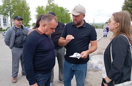 Рабочая планерка на объекте благоустройства