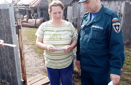 Профилактический рейд  по пожарной безопасности на территории населенных пунктов Мокшанского района Пензенской области 