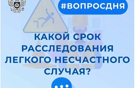 Какой срок расследования легкого несчастного случая? Какой срок расследования легкого несчастного случая?