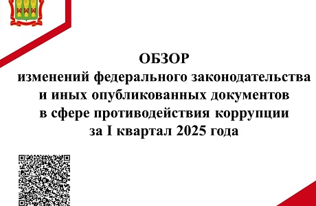 Обзор изменений федерального законодательства в сфере противодействия коррупции за I квартал 2025 года Обзор изменений федерального законодательства в сфере противодействия коррупции за I квартал 2025 года