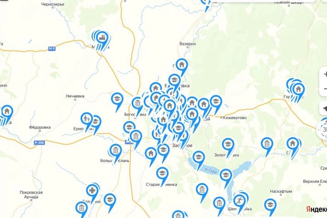 Карта укрытий на случай воздушной тревоги