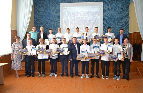 Чествование  юных мокшанских футболистов 