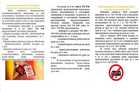 Вождение в состоянии опьянения Вождение в состоянии опьянения