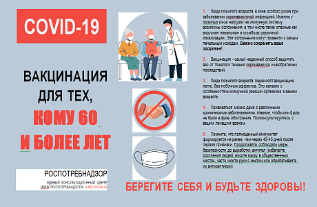 О рекомендациях по вакцинации для тех, кому 60 и более лет