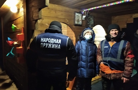 Народные дружинники с.  Богородское Мокшанского района приняли участие в охране общественного порядка в период празднования православного праздника Крещения Господня