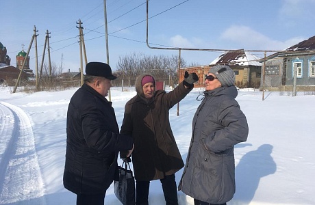Глава Мокшанского района Н.Н.Тихомиров встретился с жителями с.Михайловка.