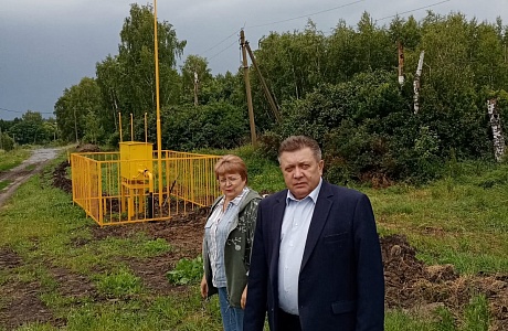 Глава Мокшанского района Н.Н.Тихомиров с рабочим визитом провел проверку в с.Алексеевка по программе догазификации населенных пунктов.
