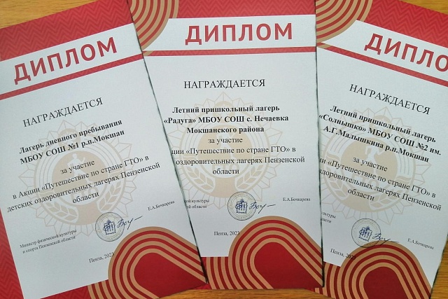 В Центр тестирования ГТО Мокшанского района поступили дипломы для образовательных организаций – участников областных конкурсов ГТО в 2023 году. В Центр тестирования ГТО Мокшанского района поступили дипломы для образовательных организаций – участников областных конкурсов ГТО в 2023 году.